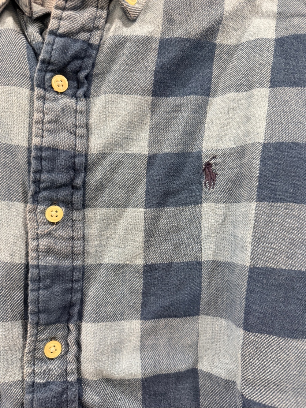 Polo by Ralph Lauren Men’s Blue Classic Fit Plaid Double Faced Shirt sz L - Picture 7 of 11